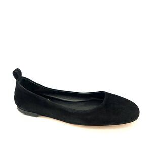 NEW AGL Ballet Flats Black Womens 7.5 Suede Minimalist Luxury Designer Basic